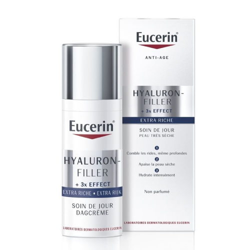 Eucerin Hyaluron-Filler 3x Effect Extra Riche Day Cream 50ml , color Eucerin Anti Age Hyaluron Filler + 3x Effect Day Cream,ไฮยาลูรอน-ฟิลเลอร์, ยูเซอริน , Day Cream  , ยูเซอริน hyaluron filler รีวิว,Eucerin Hyaluron 3X Filler รีวิว